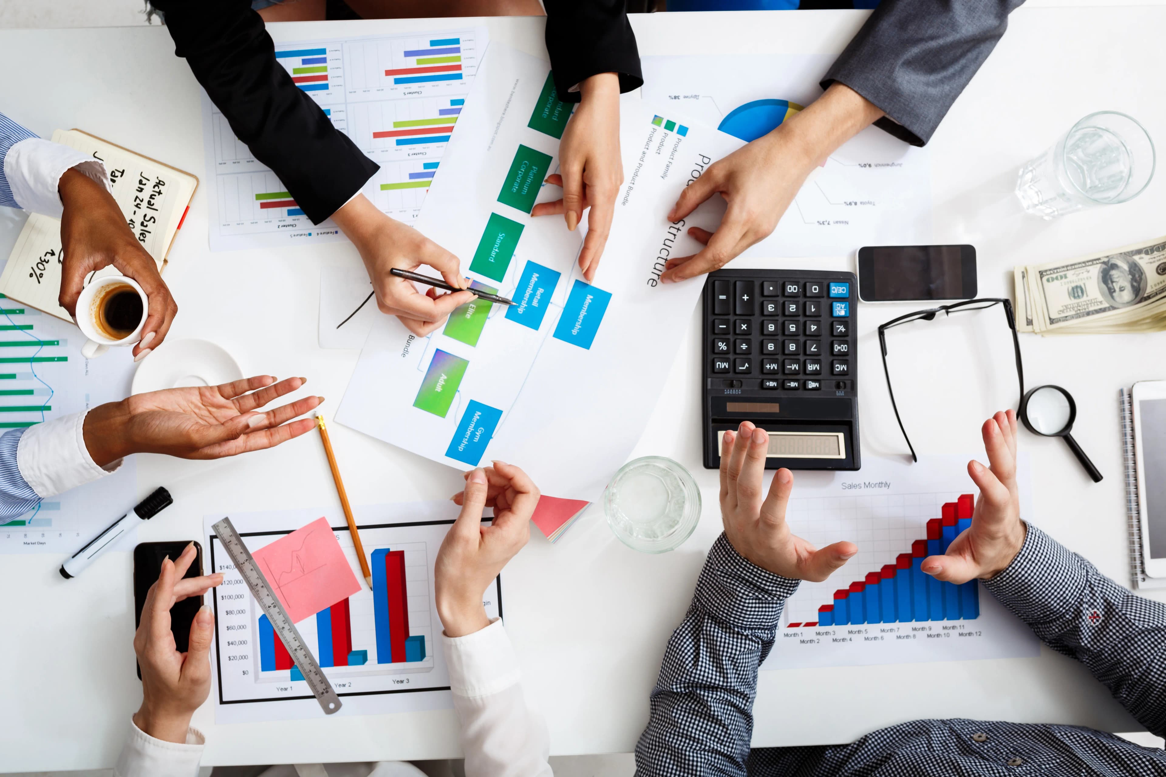 Accounting team at work